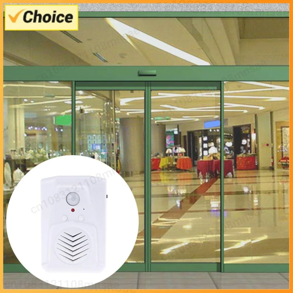Electric Induction Doorbell Replaceable Sound Safety Reminder Doorbell Plastic Battery Powered Burglarproof for Shop Promotion