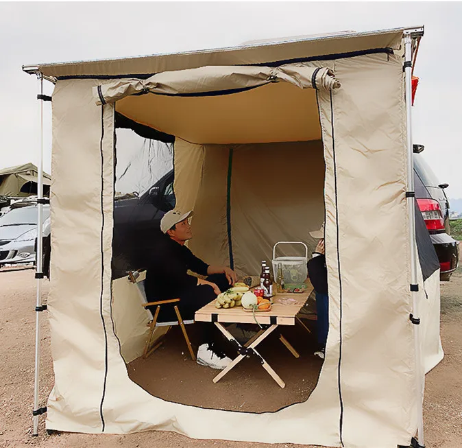 

Outdoor Car Tent Awning Sunshelter with Clothe House Roof Top Changing Room