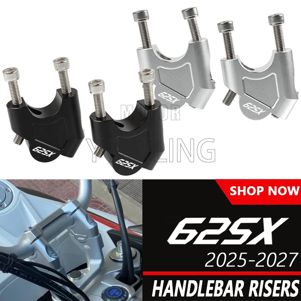 

Handlebar Riser Bar Mount Handle Clamp For KOVE 625X 625 X 2025 2026 2027 CNC Aluminium Extend Adapter Motorcycle Accessories