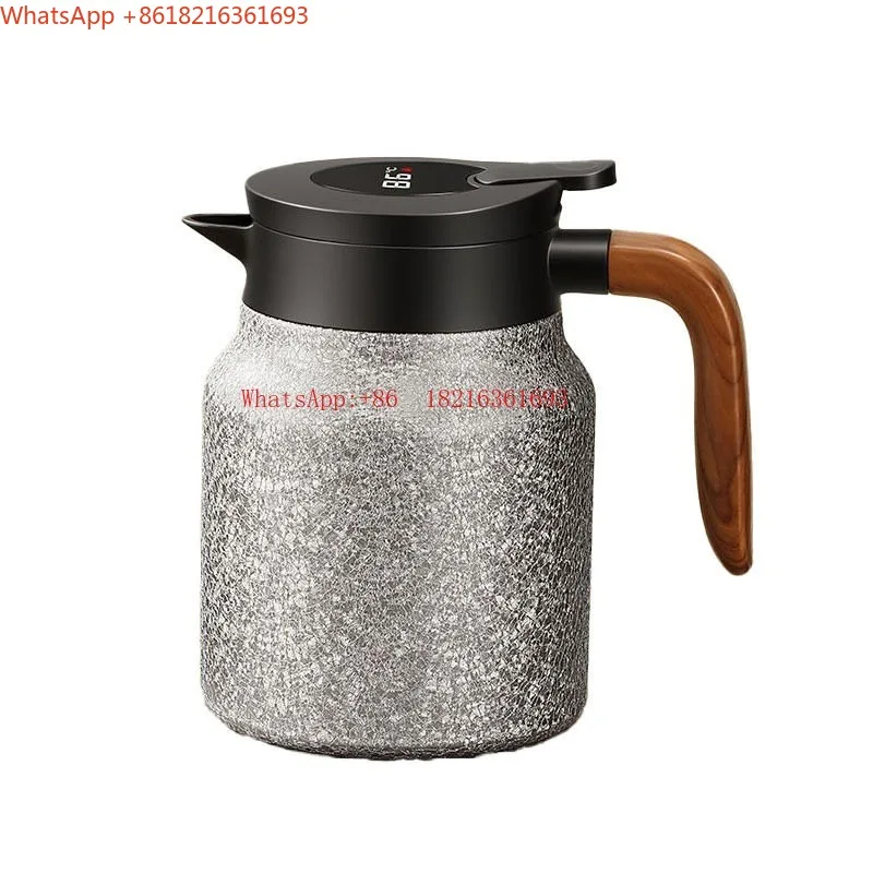 New Titanium-covered Stew Teapot Household Tea Separation Brewing Teapot Intelligent Temperature Display Thermal Insulation Pot