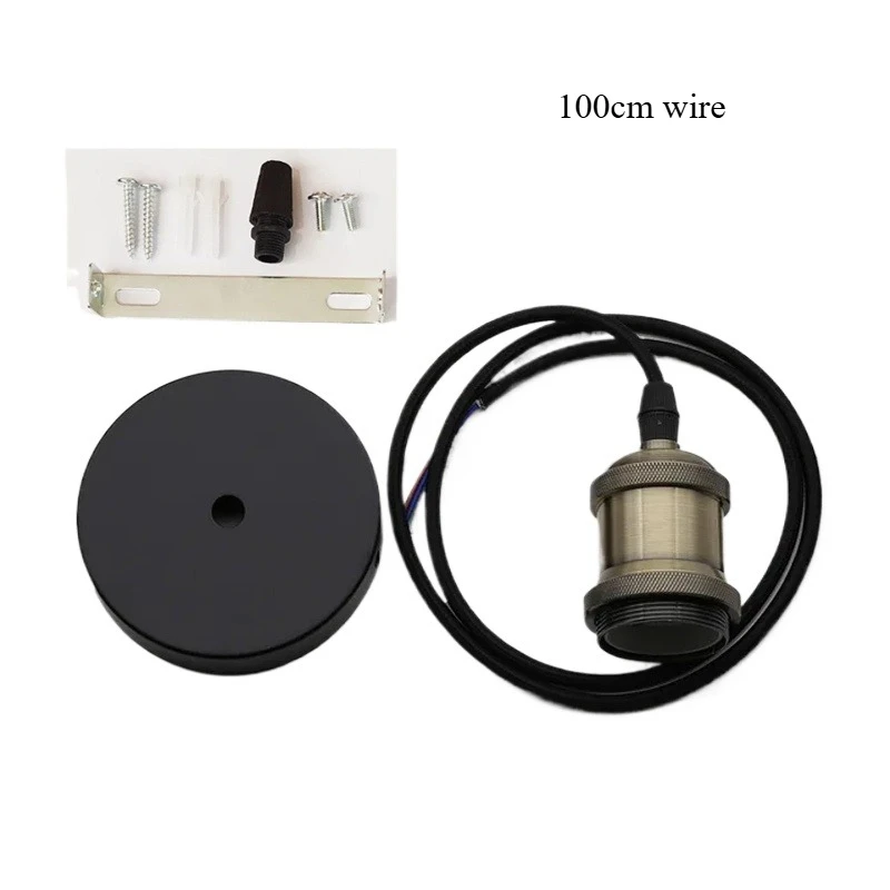 ヴィンテージ エジソン ペンダント CFL LED フィラメント E27 E26 エジソン スクリュー ライトソケット ライト インダストリアル レトロ 電球 ランプベース アルミ ホルダー