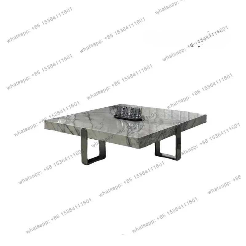 

Italian light luxury minimalist light luxury marble square large flat modern living room coffee table