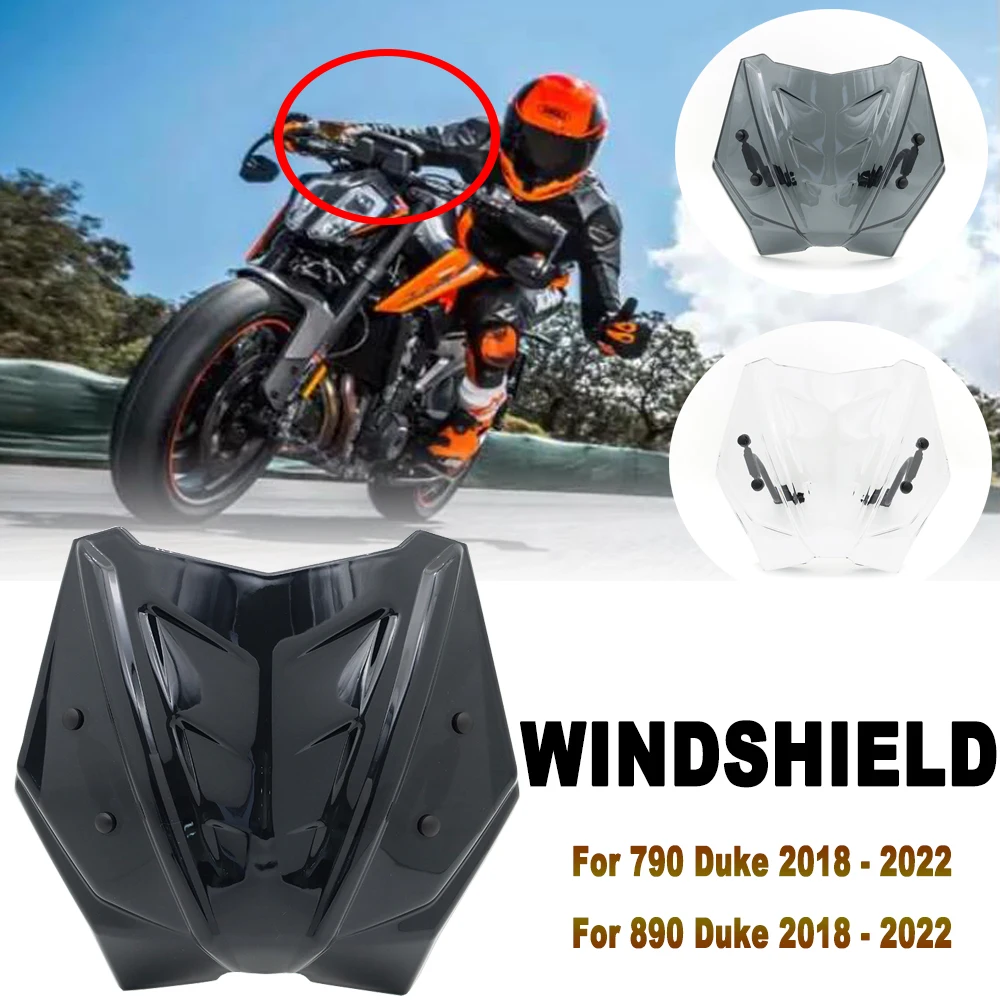 FOR 790 890 DUKE 790Duke 890Duke 2018-2022 2021 2020 2019 Motorcycle Front Fairing Windscreen Windshield Wind Deflector