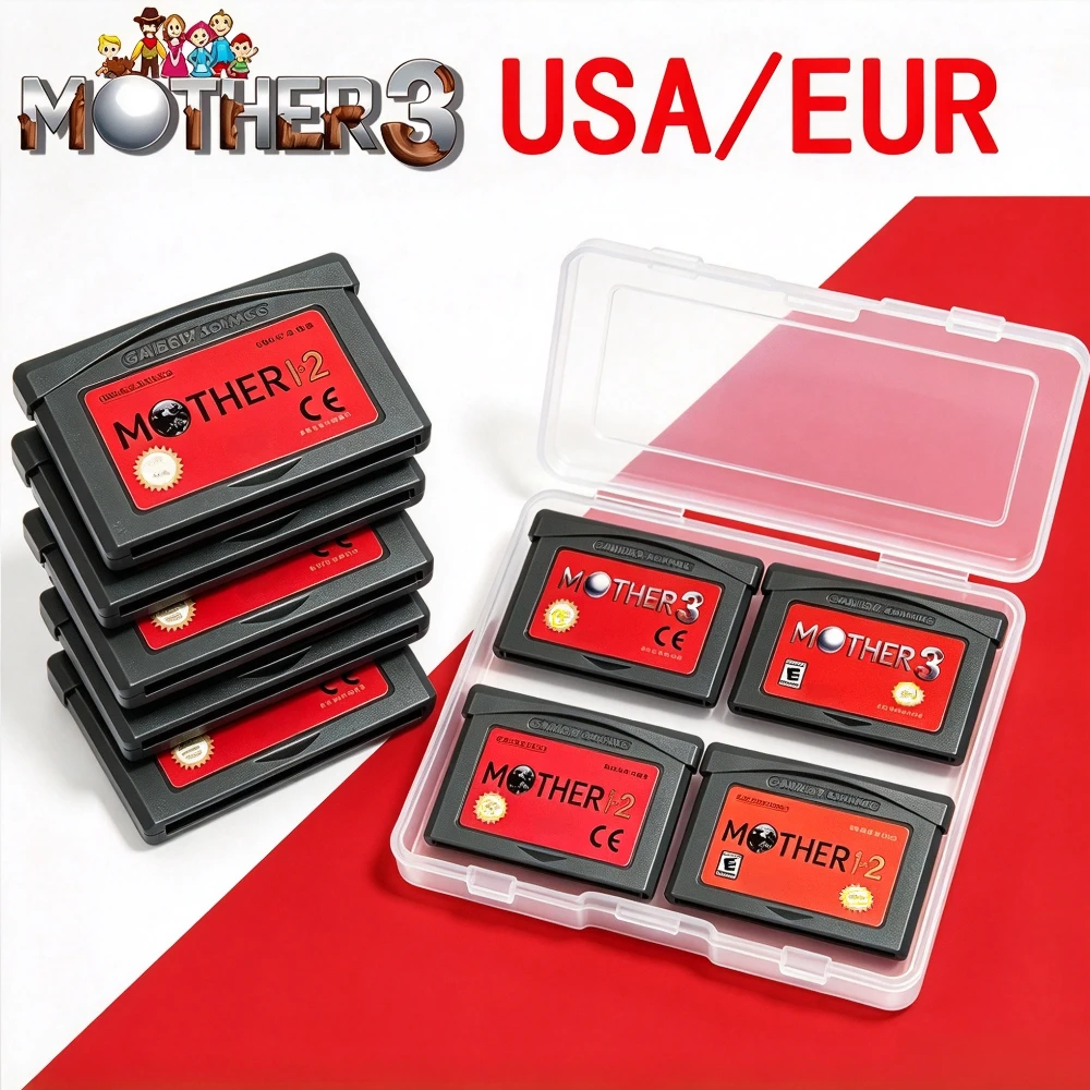 New Mother 1-2 and 3 GBA RPG Bundle  Game Cartridge USA EUR Version Classic Retro Video Game Card for GBA SP NDS NDSL Console