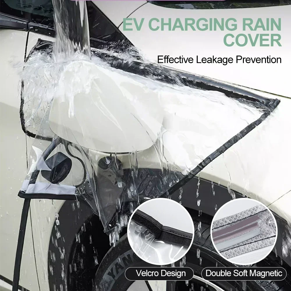 NEW Car Charging Port Cover For Tesla Model 3 Model Y Rainproof EV Charger Guns Cover Electric Vehicles Protection Accessaries