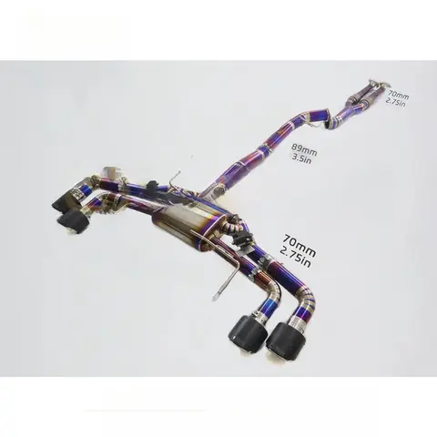 Ti Valved Race Exhaust GTR R35 catBack System with Remote Control Aggressive Roar / Quiet Cruise