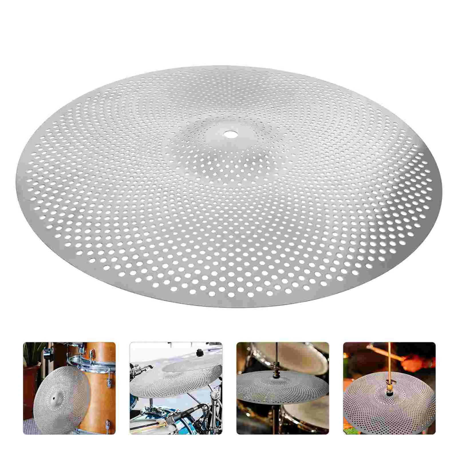 Drum Cymbals Electronic Drums Bass Pad Practice Tong for Drummers Musical Instrument Saucers Silent Percussion Ride Darbouka