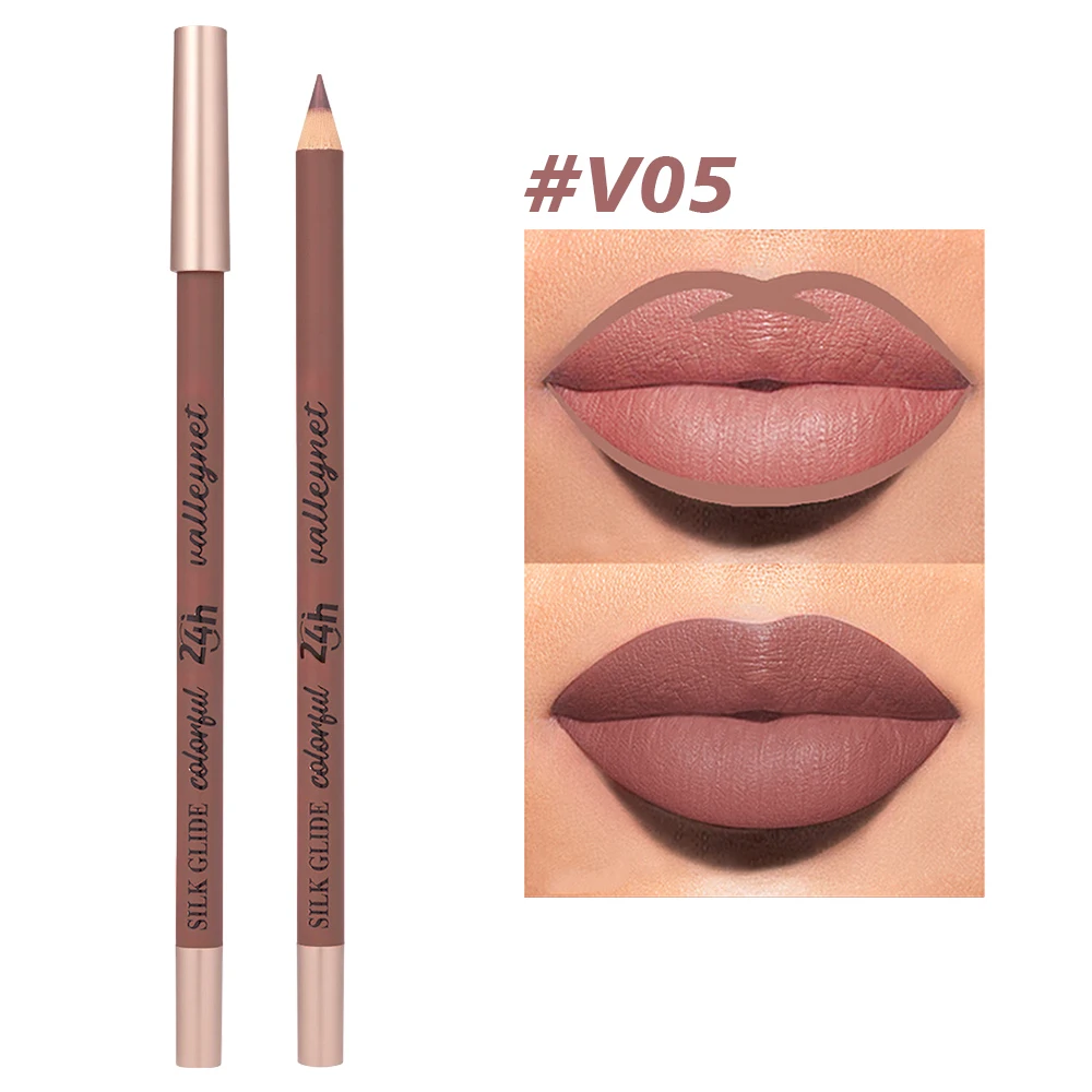 3 قطع من بطانة الشفاه المخملية غير اللامعة ذات تأثير طويل الأمد، لون بني، مزيج من اللون الأرجواني، يخلق مكياجًا طبيعيًا يوميًا