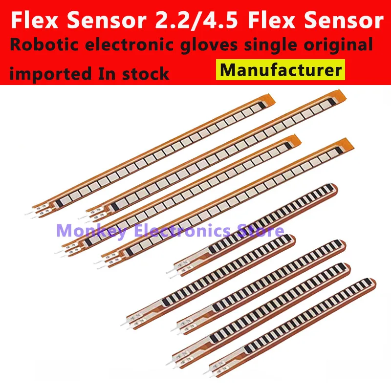 

Flex Sensor 2.2/4.5 Bending Sensor Robotic Electronic Glove Single Original Imported In Stock