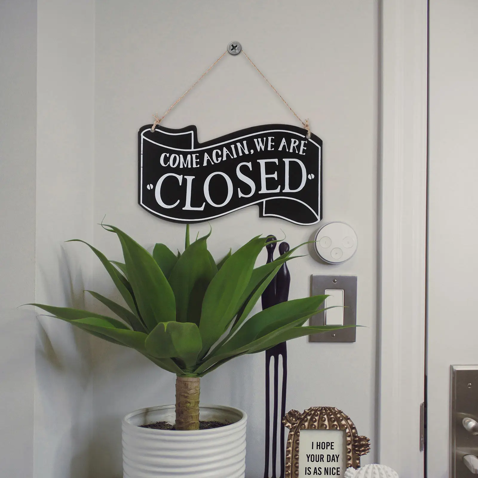 1Pcs Rustic Wood Open Sign Double Side Hanging Door Plaque for Shop Window Wall Decoration Coffee Shop Bar Interior Wood Door