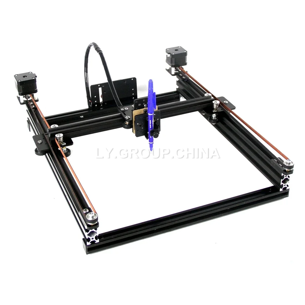 Disassembled LY Desktop Frame Type Belt Pulley Pen Drawing Robot Machine XY Plotter Writing A0 A1 A2 A3 A4 Engraving Area 12V