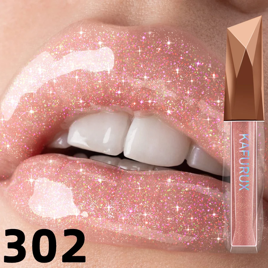 9 Colors Glitter Moisturizing 1pc lip Gloss Long Lasting Lip Glaze Shimmer Liquid Lipstick Makeup Lip Oil Lip Tint lip Balm Gift