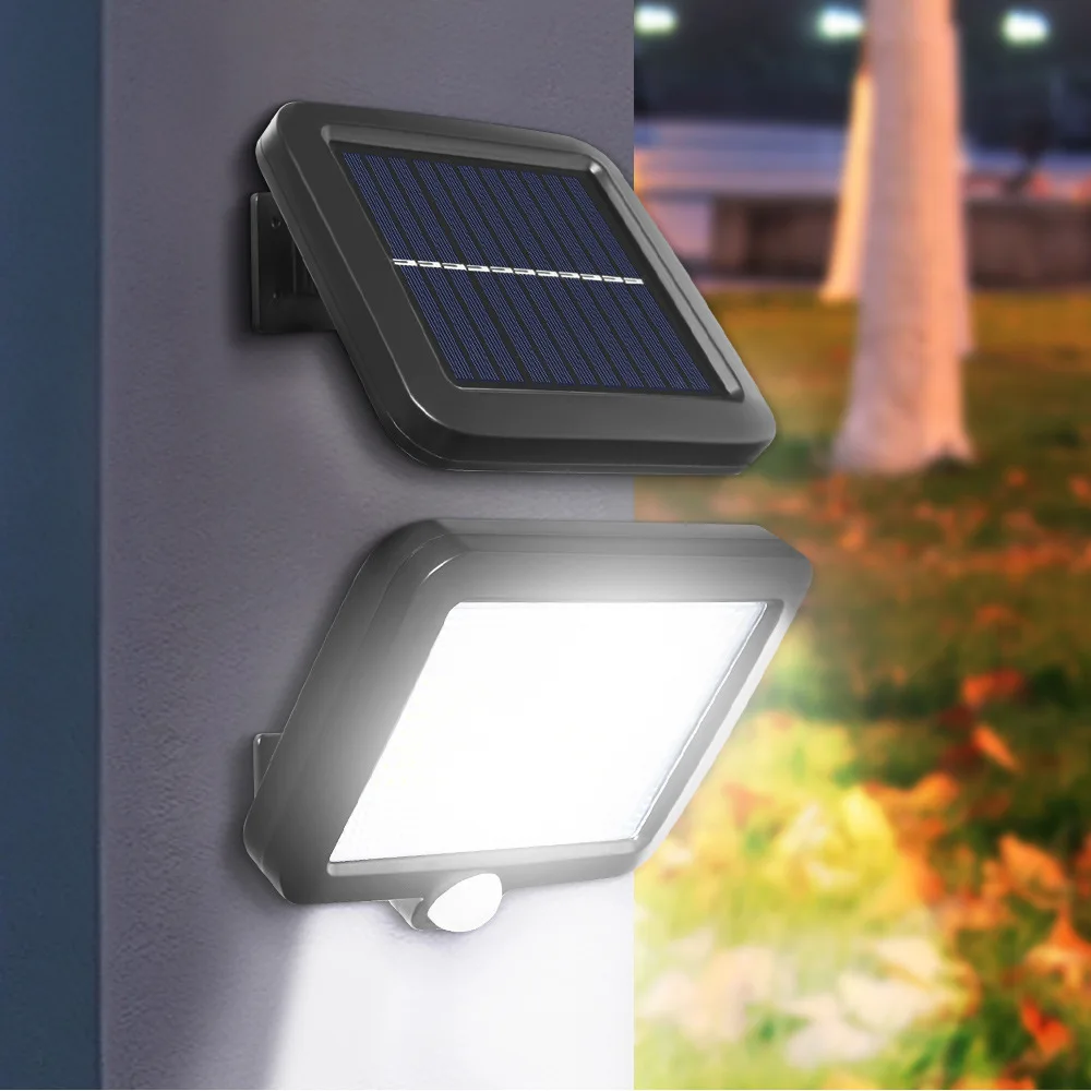 Lumière Solaire Extérieure 120 Lumières LED Avec Capteur De Mouvement Voie D'urgence étanche Jardin Cour Réverbère