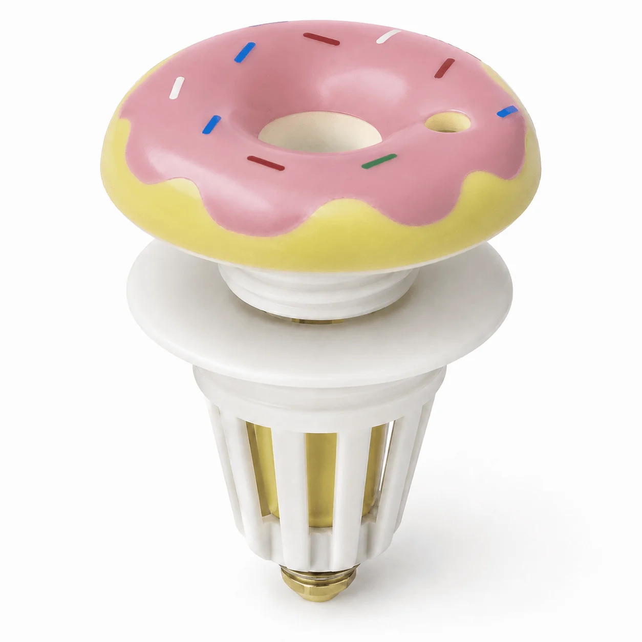 Cute Donut Shape Plastic Sink Drain Stopper Pop Up Basin Core Press Type Anti Odor Drain Plug For Bathroom Wash Basin Vanity Sin