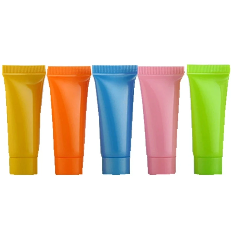 100pcs/lot 5ml 10ml Cosmetic Soft Tube plastic Lotion Containers Empty Makeup squeeze tube Refilable Bottles Emulsion Cream Pack