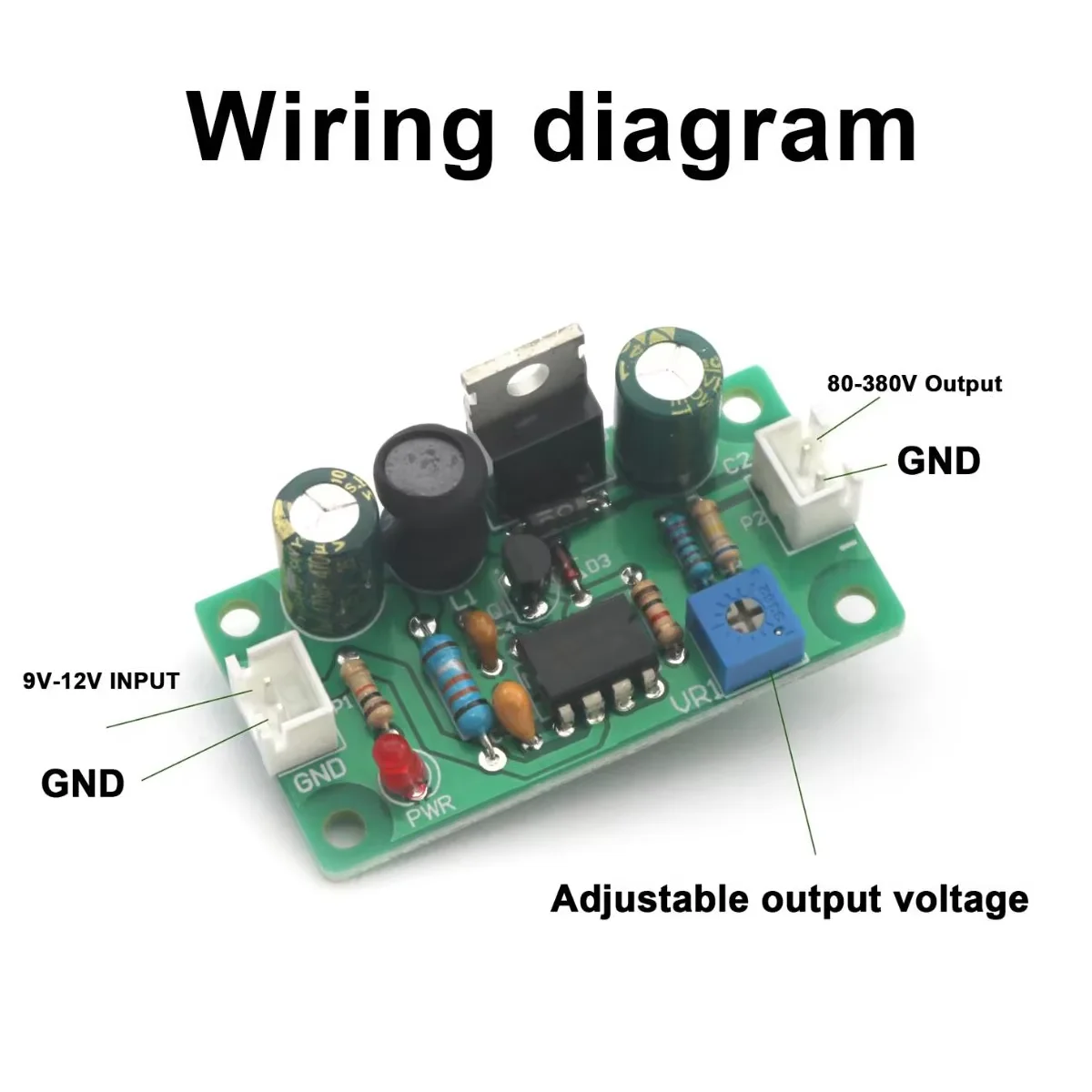 Boost Converter DC 9V-12V to 80V-380V High Voltage Power Supply for Nixie Tube Magic Eye Level Indication 6E2 6E1 6E5 Pro Board+