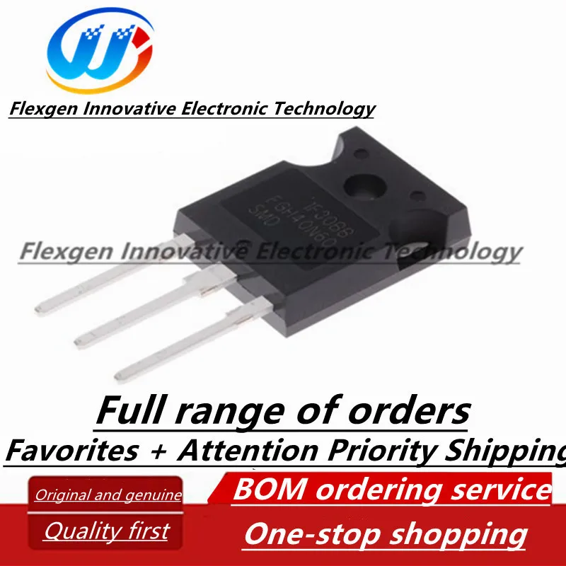 (5pcs) FGH40N60SMD TO-247 Inverter/Welding Machine IGBT Single Tube 40A/600V