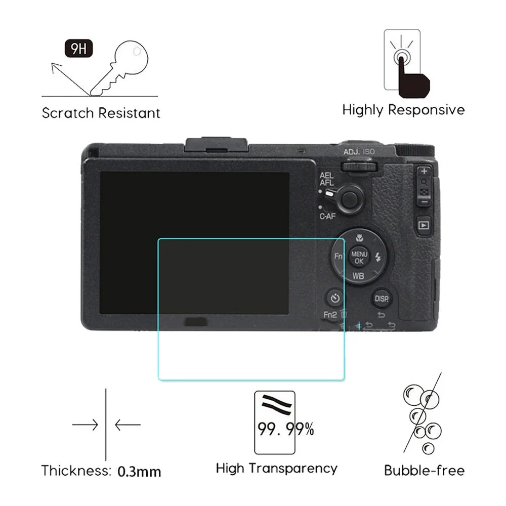 2Pcs For Ricoh GR GR2 GR3 GRIII GR Mark III II CX6 CX5 CX4 CX3 CX2 CX1 GR Digital IV III RICOH G900 WG-6 Camera Protective Film view 3
