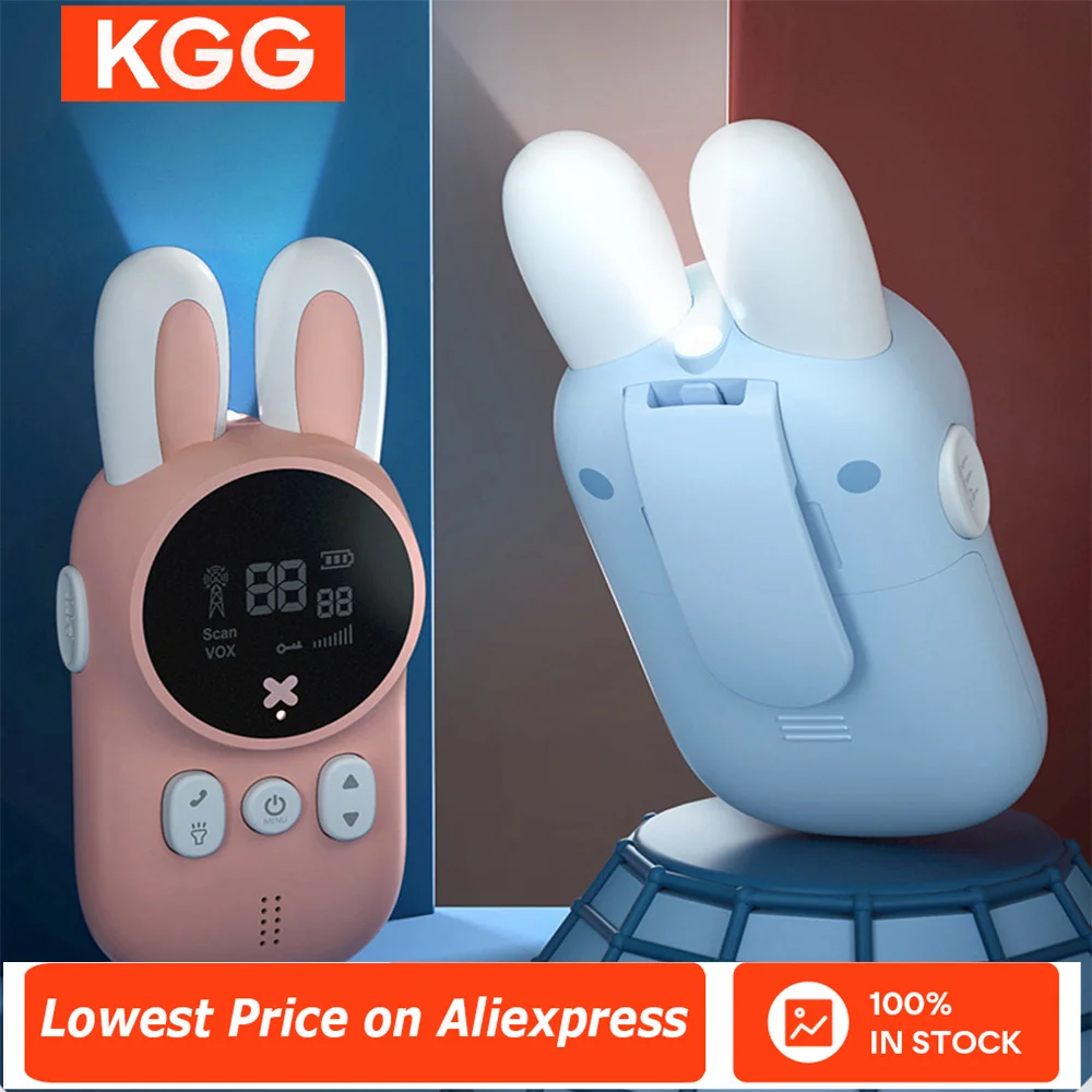 

New 2PCS Kids Walkie Talkie Mini Phone Call Children Cartoon Talkie Walkie Toys 3KM Range UHF Radio Interphone Boys Girls Gifts