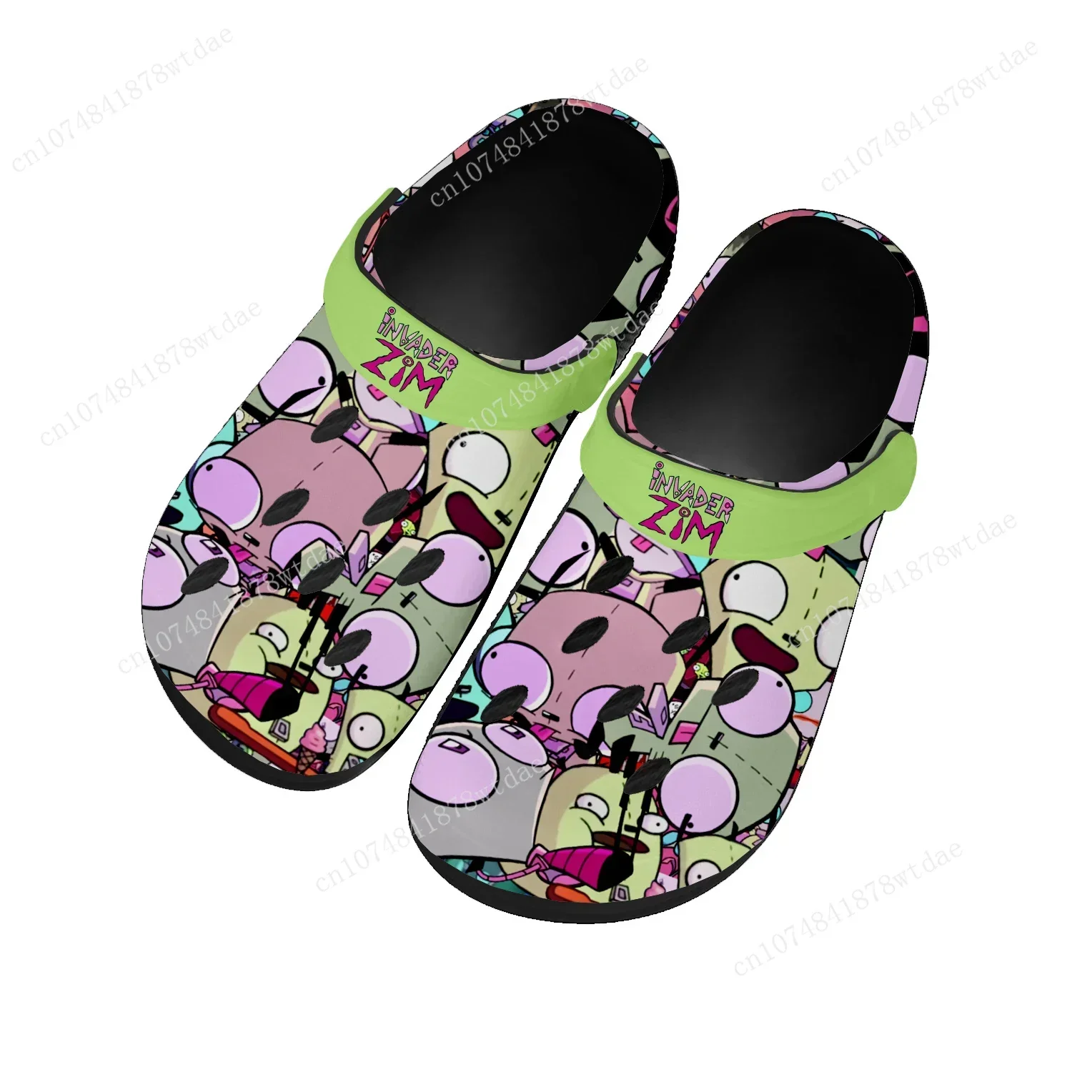 Custom Made Zim Home Tamancos para Homens e Mulheres, Desenhos Animados De Anime, Manga Comic, Jardim, Chinelos De Praia, Sandálias, Sapatos De Água, Invasor, Adolescente