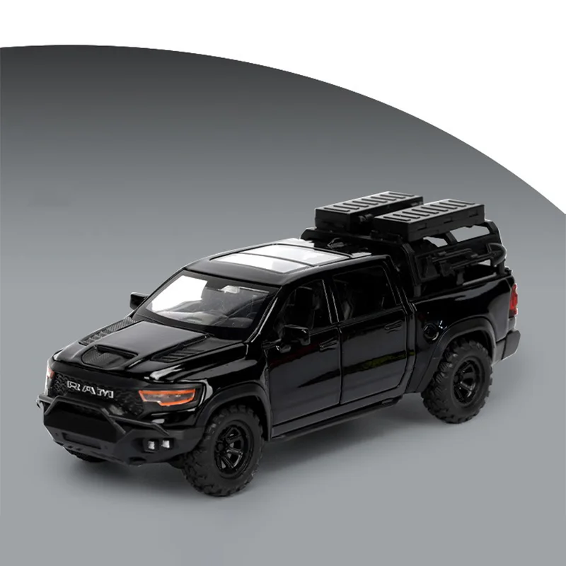 

1/32 RAM 1000 TRX Mammoth Picku, модель автомобиля из сплава, звук и свет, детская игрушка, коллекционные предметы, подарок на день рождения