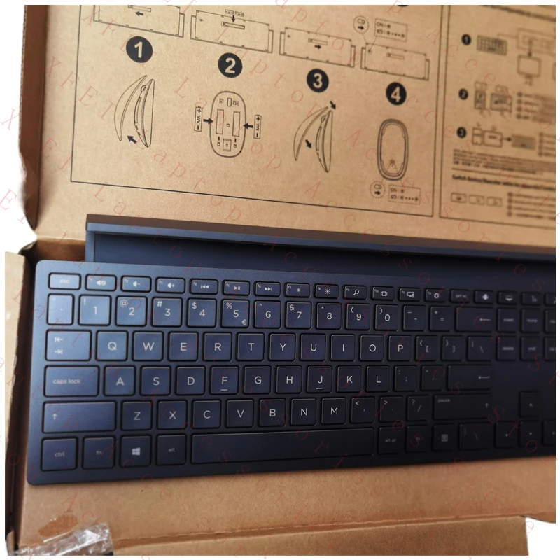 D  US 2.4G wireless Bluetooth dual-mode charge keyboard mouse set for HP HSA-P009K view 3