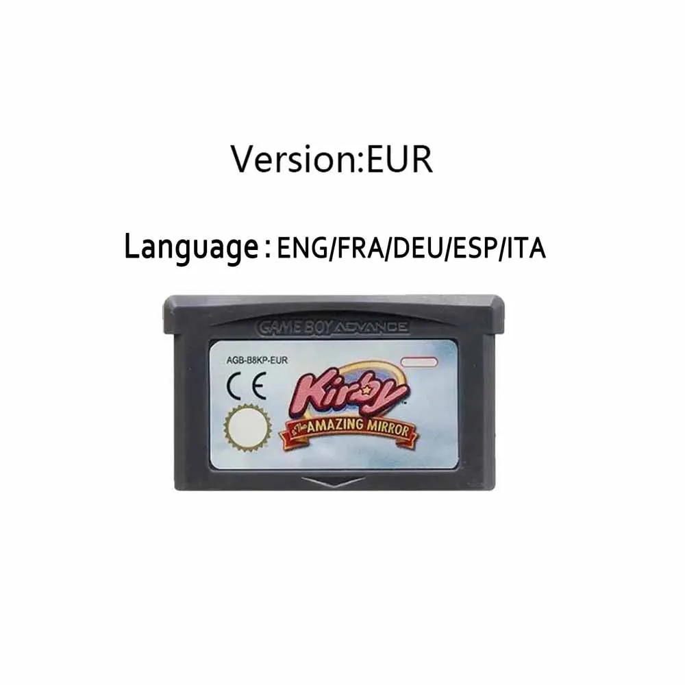 

Hot GBA Kirby Game Cartridge 32-Bit Video Game Console Card English version Amazing Mirror Nightmare in Dream Land for GBA NDS