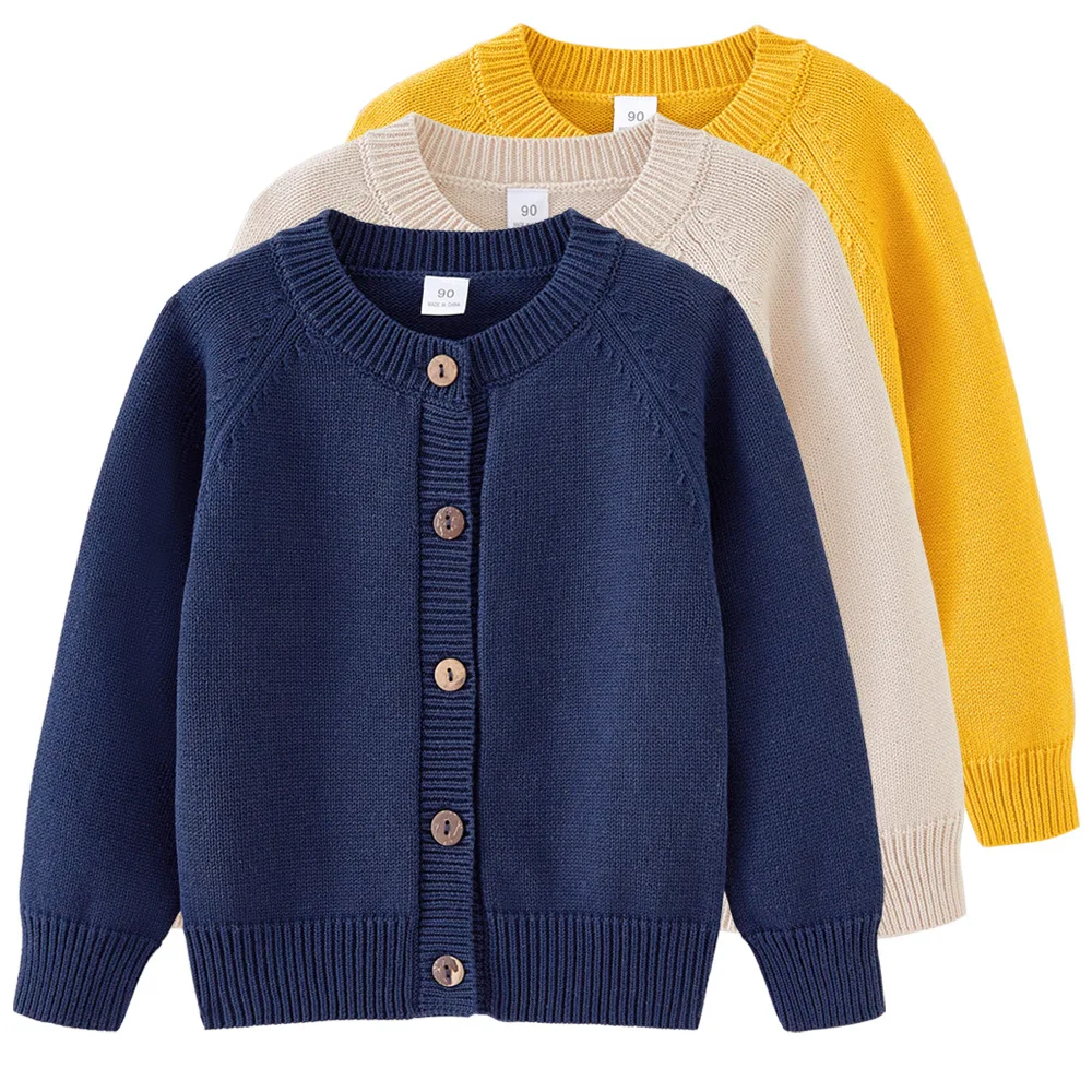 new delivery  Long sleeve knitwear cardigan sweater young girl students spring  autumn coat solid clothes 90-140 3-8y 100%cotton