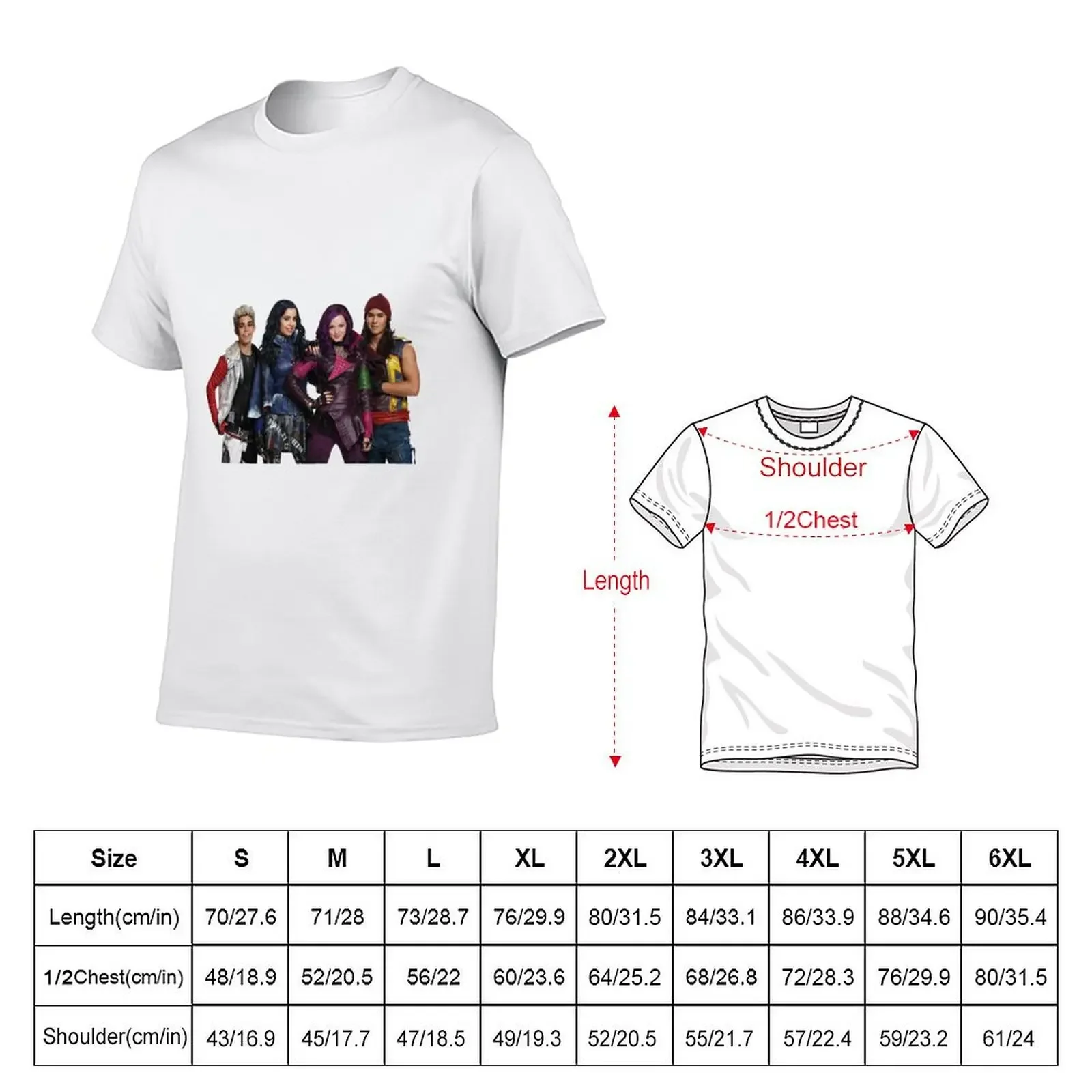 Descendants cute design T-Shirt summer shirt anime t shirts designer shirts Luxury man Men's clothing