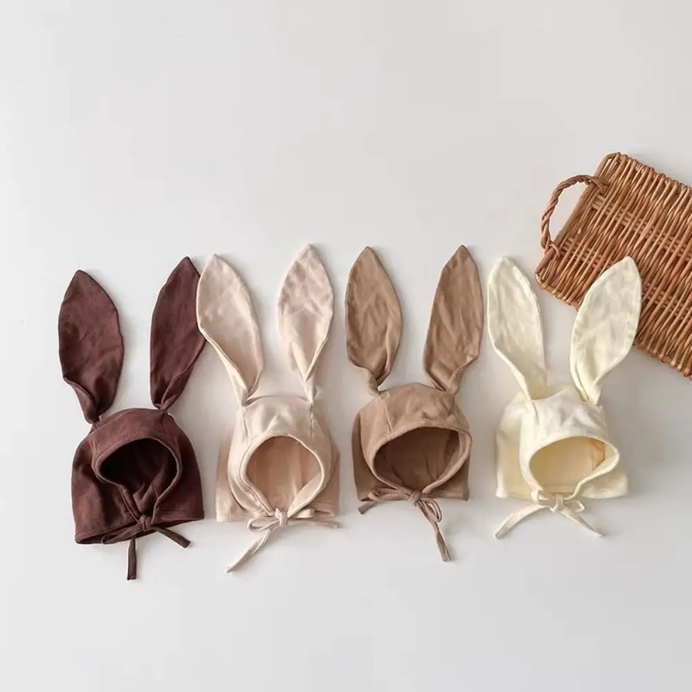 

Ear-Warming Thin Baby Rabbit Ear Hat Windproof Cotton Children's Cap No Brim Pullover Style Newborn Infant Hats Spring Summer