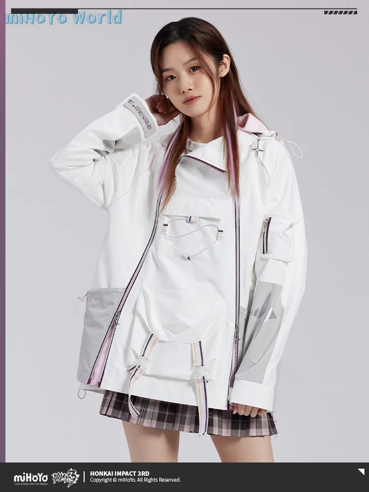 MiHoYo Official Genuine Honkai Impact 3 Elysia Coat Doujin Herrscher Of Human: Ego Costume White Top Cosplay Birthday Xmas Gifts