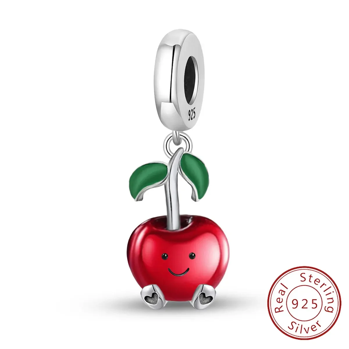 

925 Sterling Silver Cherry Flower Plant Butterfly Plant Charms Bead Diy Bracelet Making Gift Of High Quality Fashion Jewelry