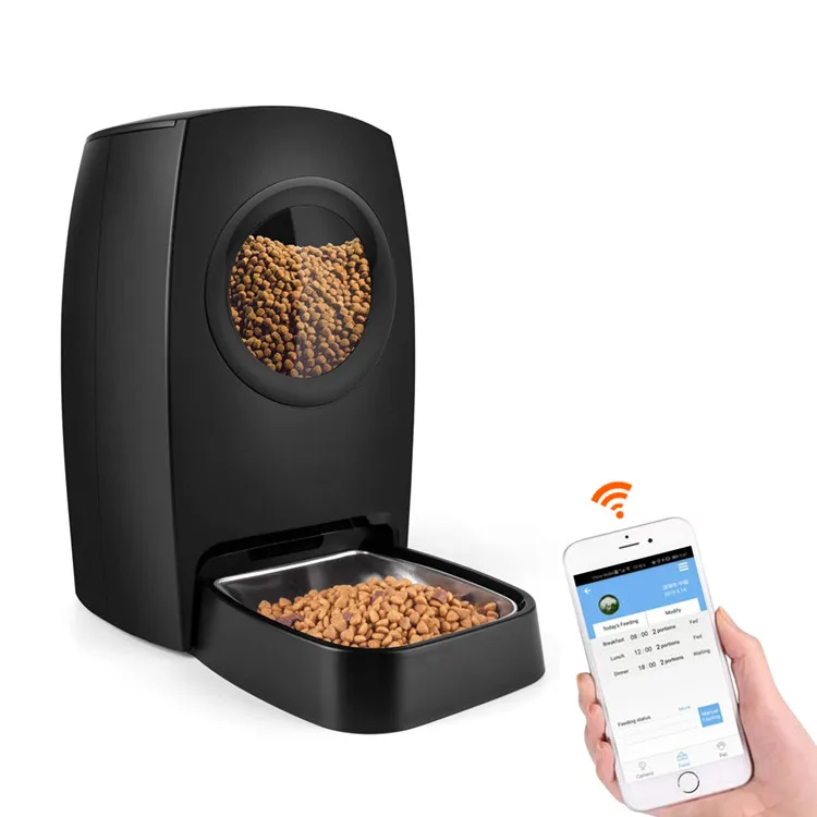 

2026 Visual Window Smart APP Dog Cat Food Dispenser Feeding Bowl Wifi Automatic Pet Feeder with Voice Recording