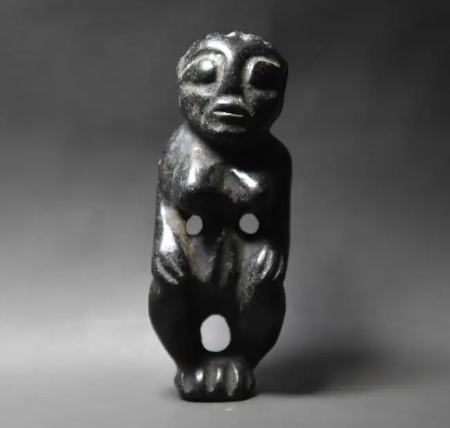 Hongshan culture archaize black iron meteorite female Hongshan people small statue