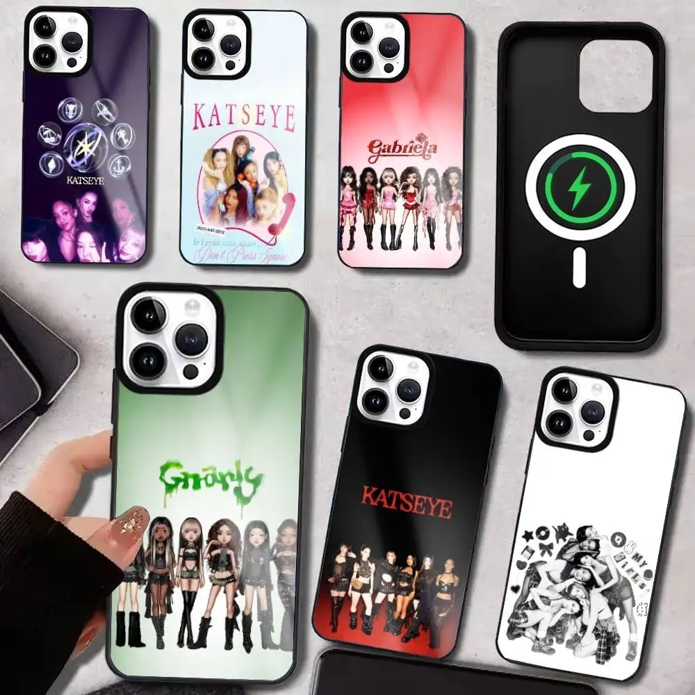 

Чехол для телефона Global Girl Group K-KATS-EYE для iPhone 17,16,15,14,13,12,11 Plus, Pro Max, новая магнитная беспроводная зарядка