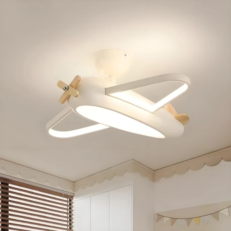 Cartoon Airplane Ceiling Lamp Creative Led Design White Lamp Living Dining Room Study Kids Room Boy Baby Nursery Room Decor Lamp
