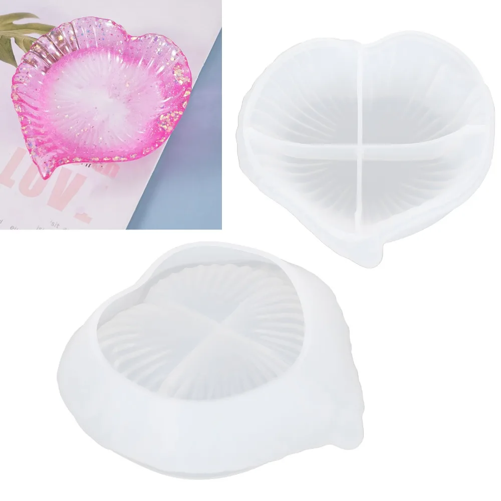 

5pcs Moulding & Casting Leaf Resin Casting Mould Non-Stick Reusable Silicone Mould White DIY Ornaments Mould DIY Crafting