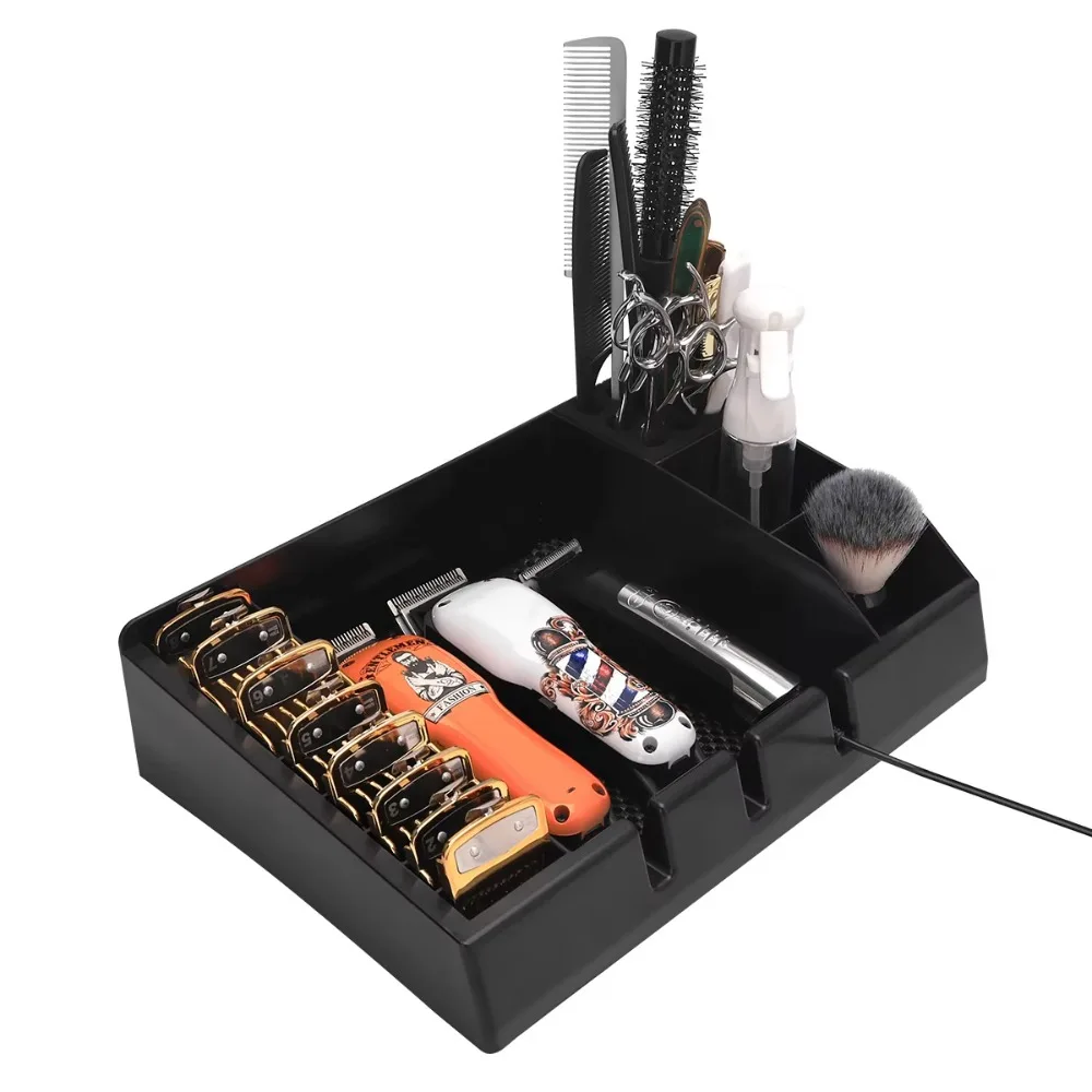 Large Capacity Hair Clipper Tray Box Storage Organizer Professional Hair Clipper Stand Durable Hairdressing