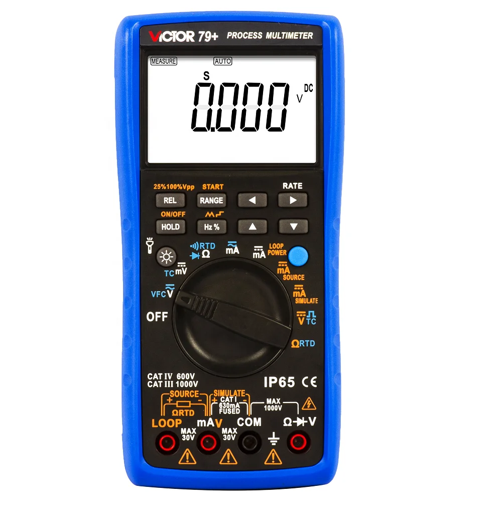 

VICTOR 79+ Process Meter With Measure And Output Function Tc RTD Pt100 Cu50 VFC Thermocouple calibrator process