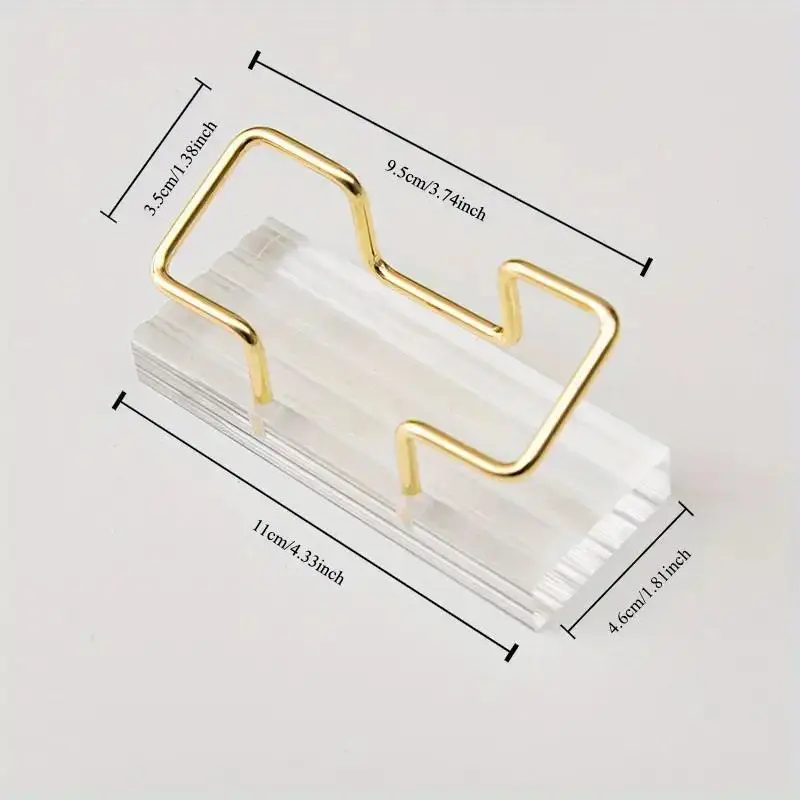 1Pcs Business Card Holder Desktop Card Display Stand Office Desk Bracket Organizer With Metal Frame Sticky Note Holder