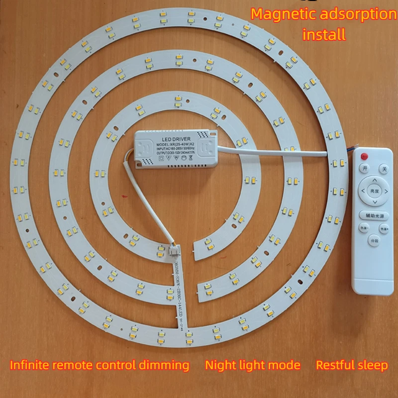 LED Fan Light Source Ceiling Fan Replacement Wick Circular Light Board Circular Light Panel Patch Ceiling Light
