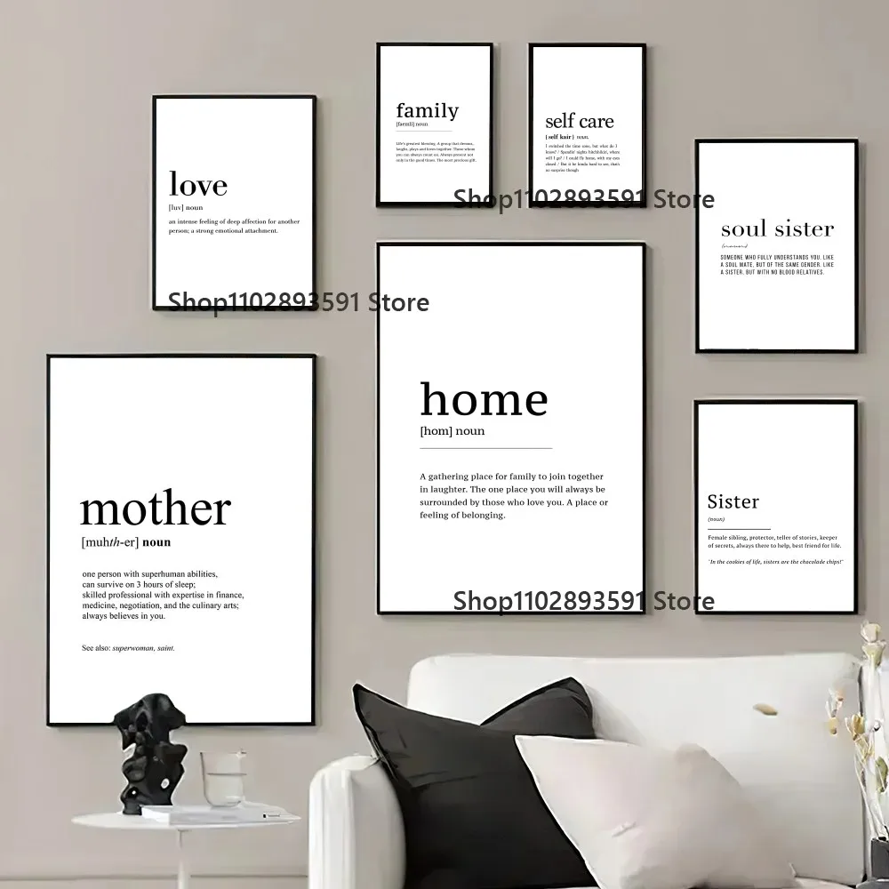 1pc Home Friend Travel Love Definition Quotes Classic Quotes Poster Paper Print Home Entrance Bar Cafe Art Painting Decoration