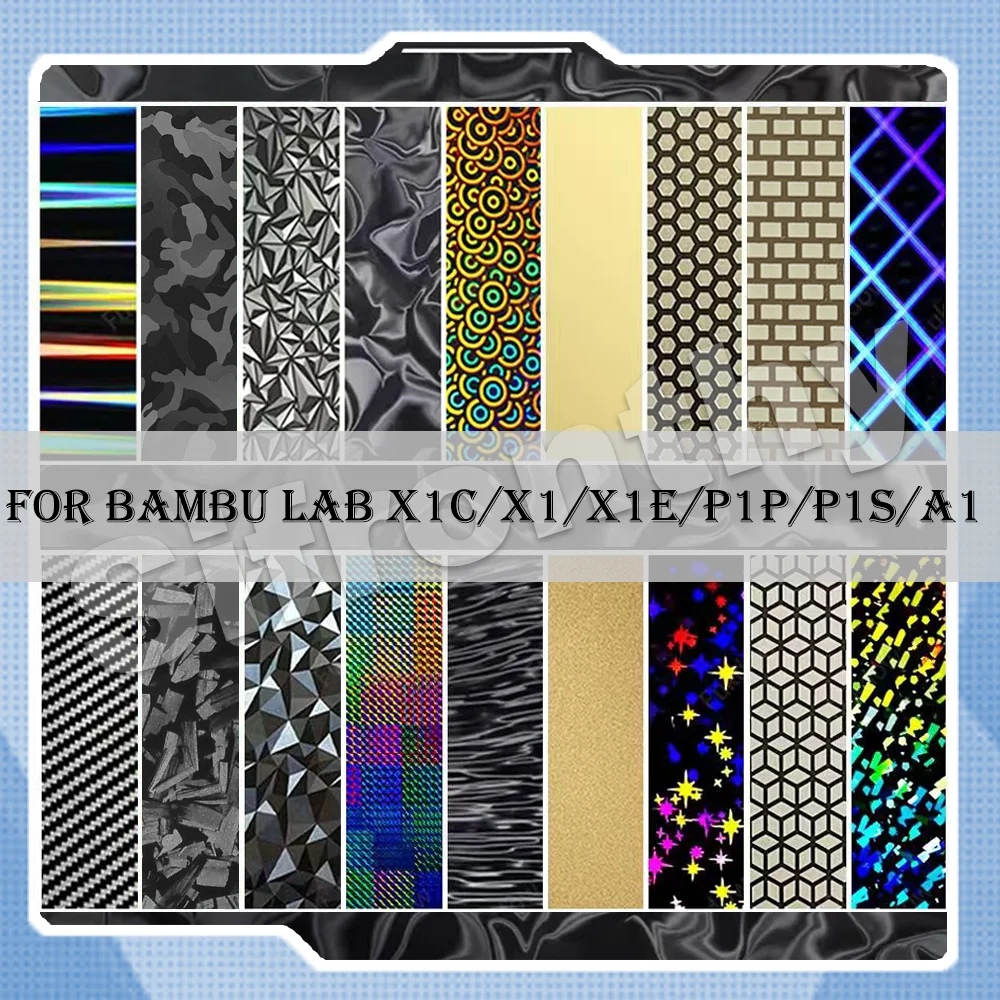 Für Bambulab Bauplatte 257x257 Federstahlblech Pei Peo H1H PEY Blatt A1 X1C P1S Bauplatte 3D-Drucker Bamboo Lab