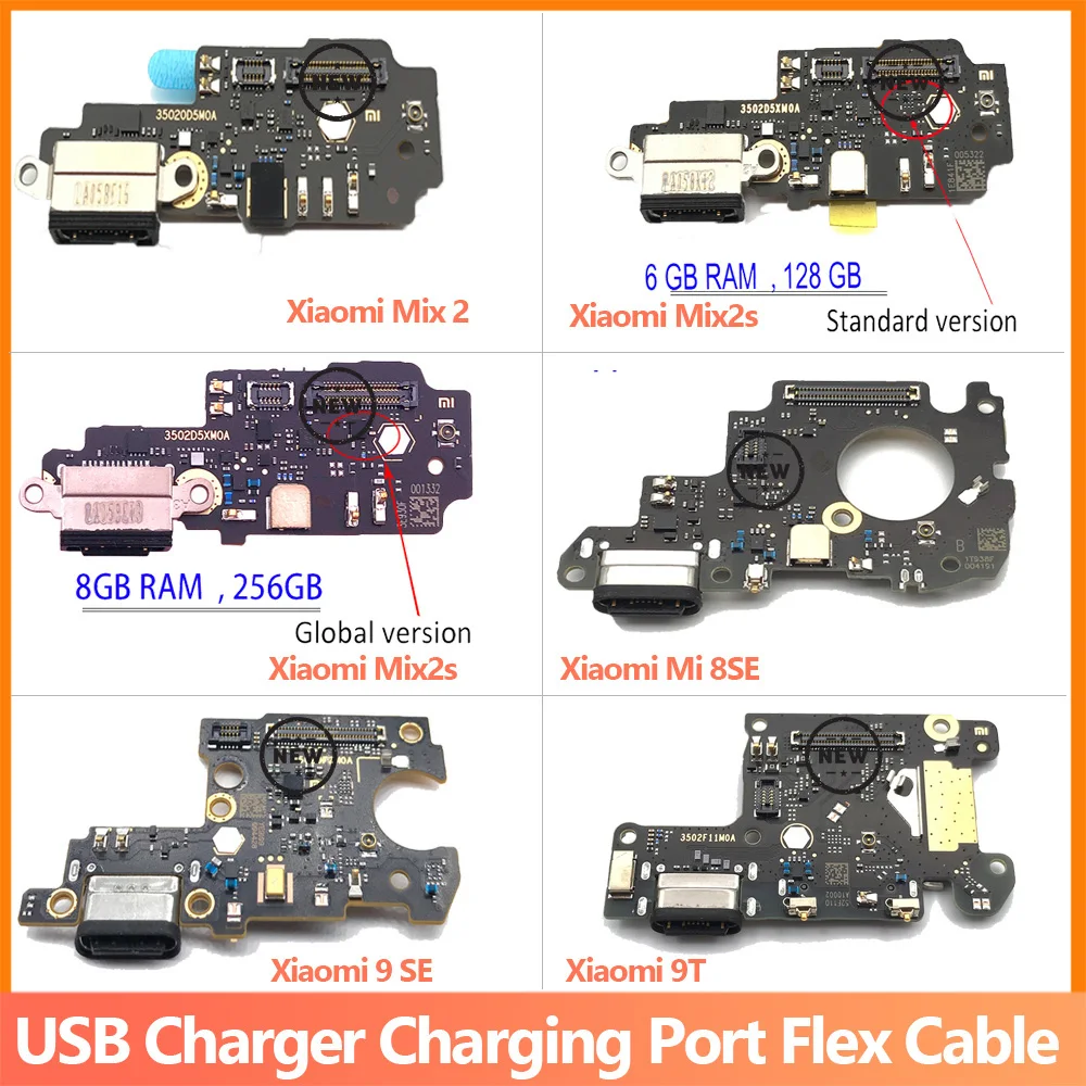 

Original USB Charge Flex For Xiaomi Mi 8 9 10 11 10T Lite 9 Se 9T Pro Mix 2 2S USB Port Connector Dock Charging Flex Cable