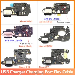 Original USB Charge Flex For Xiaomi Mi 8 9 10 11 10T Lite 9 Se 9T Pro Mix 2 2S USB Port Connector Dock Charging Flex Cable