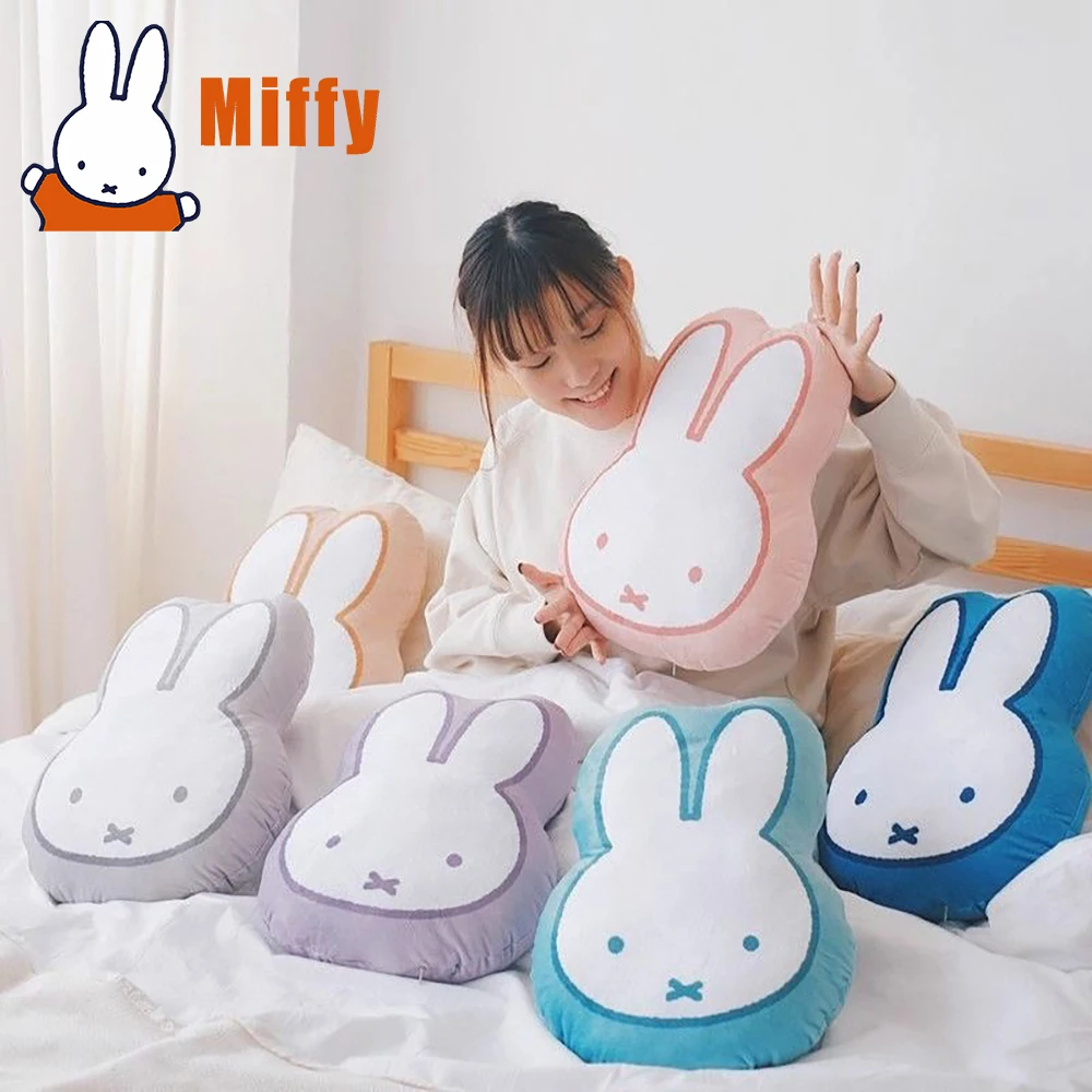 

40CM Kawaii Miffy Hug Pillow Cute Plush Toy Soft Stuffed Doll Lovely Cartoon Pillow Cushion Sofa Bed Decor Kids Room Girl Gift