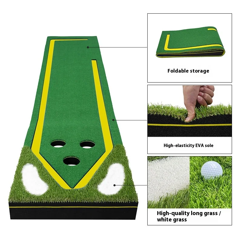 

Тренажер для игры в гольф в помещении, офисное зеленое тренировочное одеяло для игры в гольф, учебные пособия по производству, тренажер для гольфа