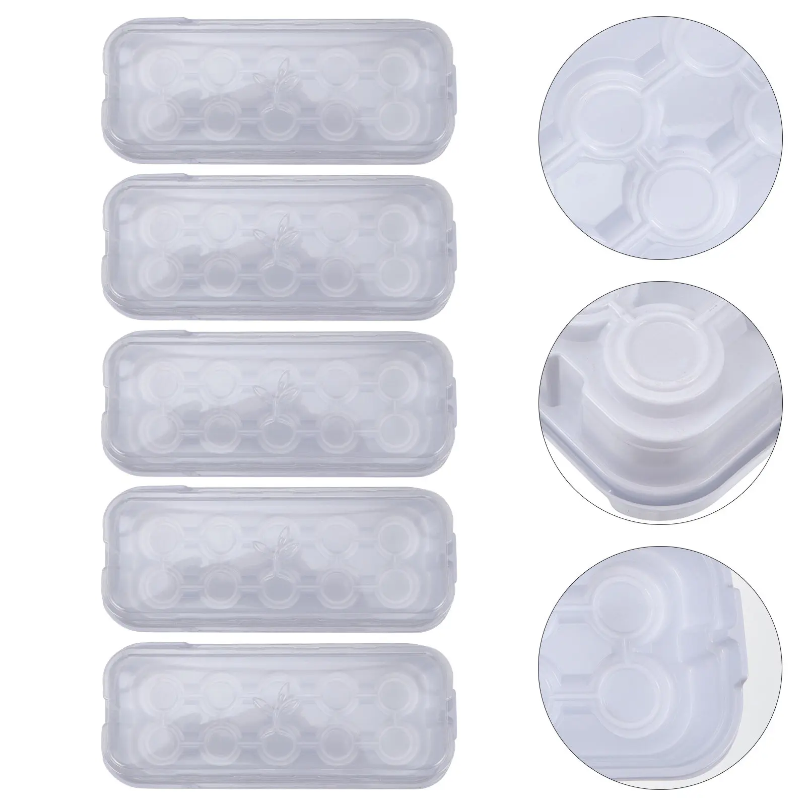 

Набор из 5 пластиковых контейнеров для рассады с прозрачной крышкой, для проращивания семян цветов и овощей