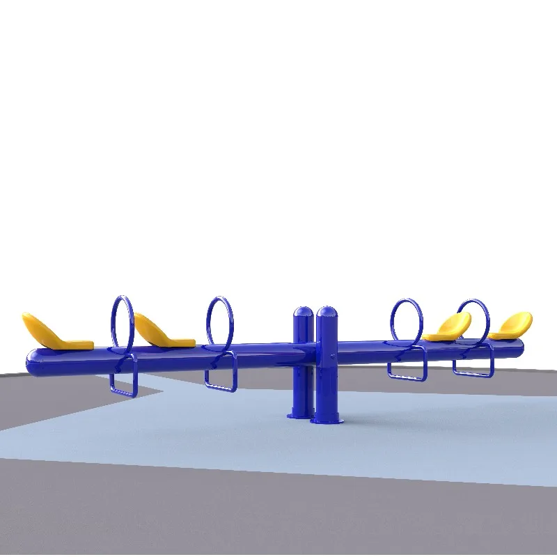 Outdoor metal seesaw four seats