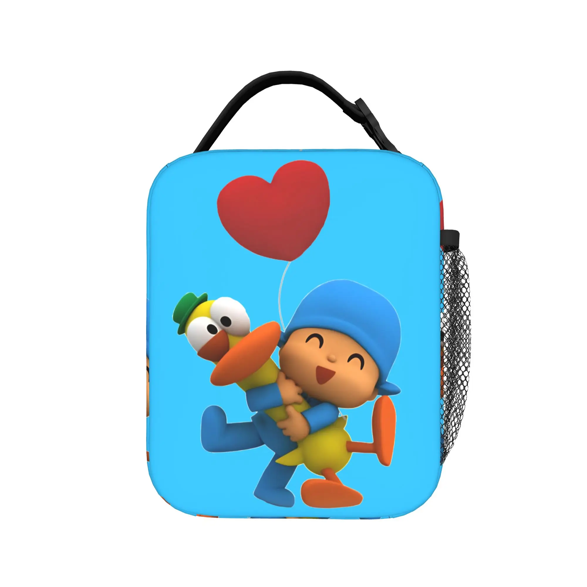 Pocoyoed love   Insulated Lunch Bags High Capacity Reusable Cooler Bag Lunch Box Tote Beach  Picnic Men Women